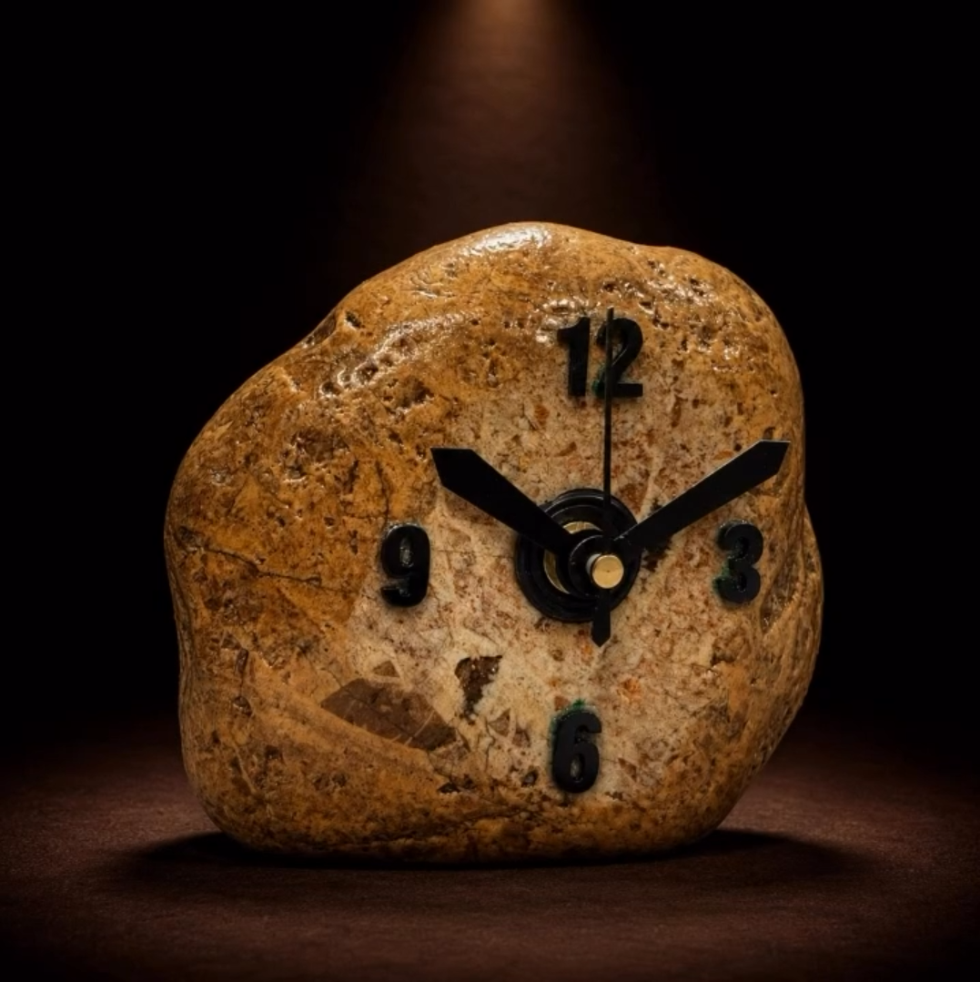 Natural Pebble Stone Clock